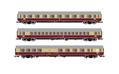 Rivarossi HR4305 3er-Pack „Tee Helvetia“, ARD+mh 105, Apümh 121 und Avümh 111 Modelleisenbahn – Reisezugwagen von Rivarossi