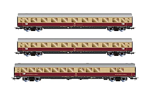 Rivarossi HR4306 3er-Pack Helvetia“ Hamburg-Zürich, WRmh 132 2 Avmz 111 DB, Tee-Lackierung, Ep. IV, Schienenfahrzeuge, bunt von Rivarossi