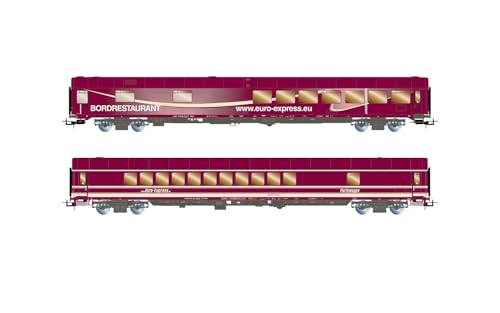 Rivarossi HR4350 Euro-Express, 2-Einheiten-Pack WGmh 804/854 + WGmh 132, ep.VI Coach Packs von Rivarossi
