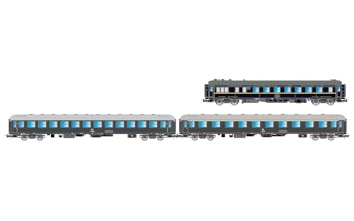 Rivarossi HR4360 FS, 3er-Packung Rapido 904-905, WR CIWL 1925T UIC-Vorräume + UIC-X '68 1. Klasse + 2. Klasse grau, roter Streifen, Folge. IVa-Personenwagen Rivarossi HR4360 FS, 3er-Packung Rapido 904-905, WR CIWL 1925T UIC-Vorräume + UIC-X '68 1. Klasse + 2. Klasse grau, roter Streifen, Folge. IVa-Personenwagen von Rivarossi