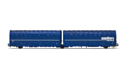 Rivarossi HR6600 FS 3-achsiger Planen-Gelenkwagen Bauart Lails 23 83 420 7 850-4 AUSILIARE Milano ep IV-V Rollmaterial – Waggons, blau von Rivarossi