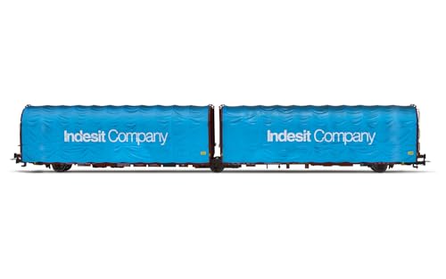 Rivarossi HR6601 FS 3-achsiger Planen-Gelenkwagen Bauart Lails 23 83 420 7 810-8 INDESIT Company ep V Rolling Stock – Waggons, blau von Rivarossi