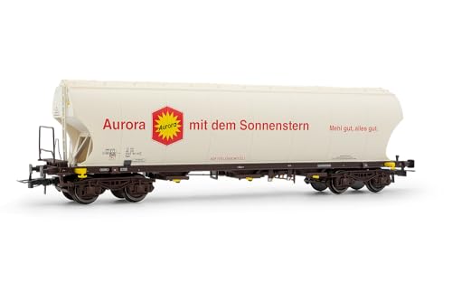 Rivarossi HR6625 DB, 4-achsiger Getreidewagen mit abgerundeten Seitenwänden „Aurora“, Ep. V Rollmaterial – Waggons von Rivarossi
