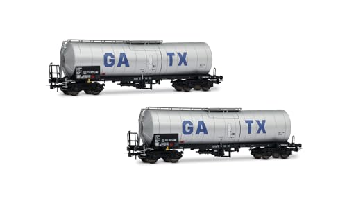 Rivarossi HR6667 GATX, 2-Einheiten-Pack 4-Achsen-Isolierte Kesselwagen, hellgraue Lackierung mit großem GATX-Logo, ep.VI Rivarossi HR6667 GATX, 2-Einheiten-Pack 4-Achsen-Isolierte Kesselwagen, hellgraue Lackierung mit großem GATX-Logo, ep.VI von Rivarossi