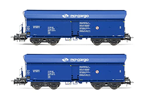 Rivarossi - PKP, 2er Pack 4-Achs-Trichterwagen, blau lackiert PKP Cargo, Periode V von Rivarossi
