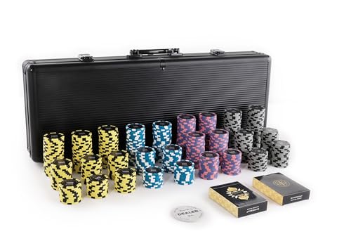 High Roller Tournament Poker Chipset - 14g 500 Stück nummerierte Pokerchips - Hohe Stückelungen von Riverboat Gaming