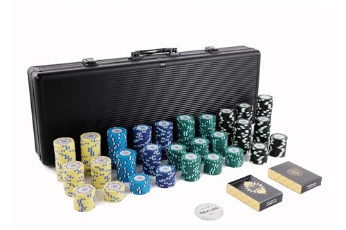 Riverboat Gaming Casino Royale Cash Poker Chipset - 14g 500 Stück nummerierte Pokerchips - Mittlere Einsätze von Riverboat Gaming