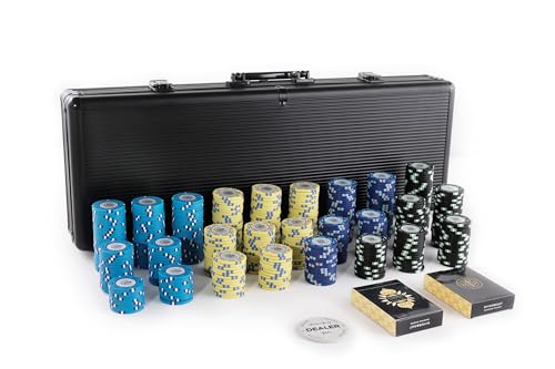 Riverboat Gaming Casino Royale Turnier-Pokerchipset - 14g 500 Stück nummerierte Pokerchips - Hohe Stückelungen von Riverboat Gaming