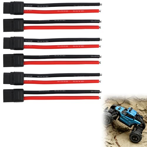 3 Paar XT60 Hochleistungsstecker Männlich und Weiblich, Vergoldete Kupferkontakte mit 100mm 12AWG Silikondraht,für RC Lipo Batterien und FPV Drohnen von Riybyds