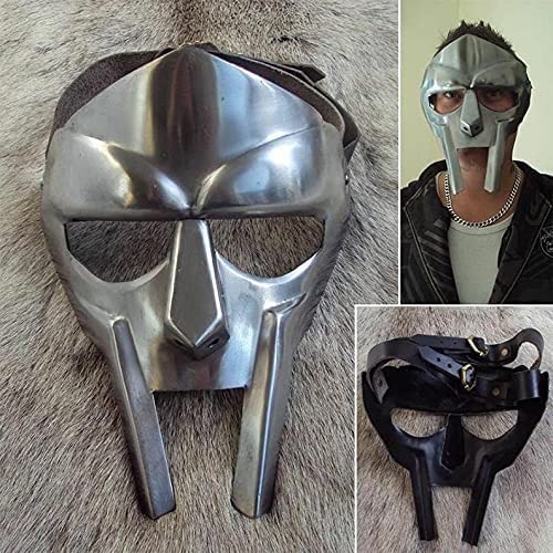 MF Doom Gladiator Maske, Mad-Schurke, 18g Mild, Stahl, Gesichtsrüstung, Mittelalterliche Handgeschmiedete Römische Rüstung Doom Maske Halloween MF Doom Gladiator Maske, Mad-Schurke, 18g Mild, Stahl, Gesichtsrüstung, Mittelalterliche Handgeschmiedete Römische Rüstung Doom Maske Halloween von Riylox