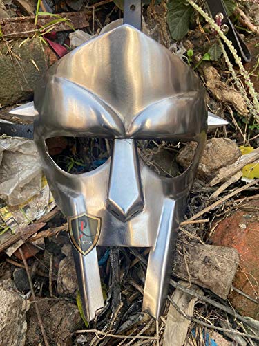 MF Doom Mask Handgeschmiedete Sca Larp Gladiator MF Doom Rapper Madvillain 18 Gauge Stahl MF Doom Mask Handgeschmiedete Sca Larp Gladiator MF Doom Rapper Madvillain 18 Gauge Stahl von Rj.Artis