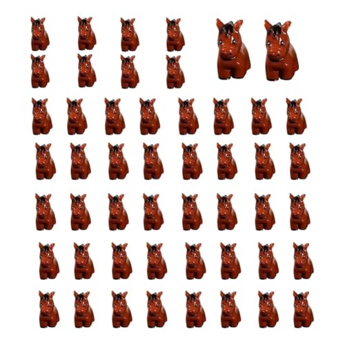Rkbcjqa Set mit 50 Mini-Pferdefiguren Aus Kunstharz, Kleine Sammlerstücke Aus Wilden Tieren Rkbcjqa Set mit 50 Mini-Pferdefiguren Aus Kunstharz, Kleine Sammlerstücke Aus Wilden Tieren von Rkbcjqa