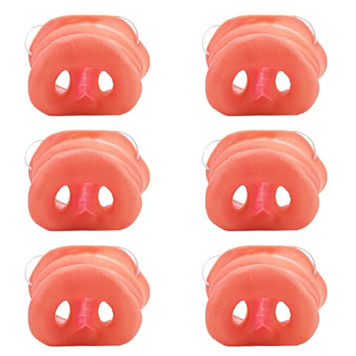 RmKbe 6pcs Halloween Gummi Schwein Nasenmaske Tiermaske Halloween Tier Nase Cosplay Party Nase Kostüm Zubehör für Männer Frauen RmKbe 6pcs Halloween Gummi Schwein Nasenmaske Tiermaske Halloween Tier Nase Cosplay Party Nase Kostüm Zubehör für Männer Frauen von RmKbe