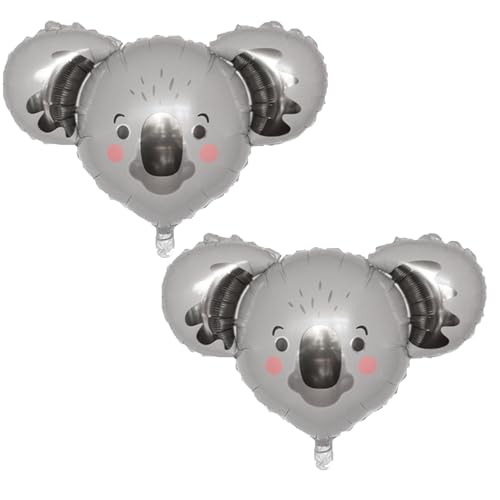 RmKbe Koala-Ballons, Koalabär, Folienballon, Koala-Thema-Party-Ballons, Dschungel-Themen-Party-Dekorationen für Dusche, Geburtstagsparty, Zubehör, 2 Stück RmKbe Koala-Ballons, Koalabär, Folienballon, Koala-Thema-Party-Ballons, Dschungel-Themen-Party-Dekorationen für Dusche, Geburtstagsparty, Zubehör, 2 Stück von RmKbe
