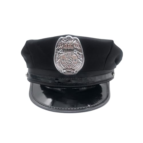 RmKbe Polizeihut Cosplay Halloween Cops Verkleiden Offizier Hut Rollenspiel Kostüm Caps Polizei Pretend Play Zubehör für Männer Frauen RmKbe Polizeihut Cosplay Halloween Cops Verkleiden Offizier Hut Rollenspiel Kostüm Caps Polizei Pretend Play Zubehör für Männer Frauen von RmKbe
