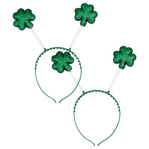 RmKbe St. Patricks Day Haarreif, irisches Kleeblatt, Bopper, St. Patricks Kleeblatt, Haarreifen, St. Patrick's Day Zubehör, irisches Kostüm-Zubehör (2) von RmKbe