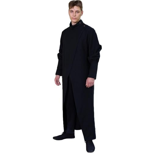 RoM Costume - Black Dynasty Robe (S, unisex, New Heavy) larp - Larp Costume von RoM Costume