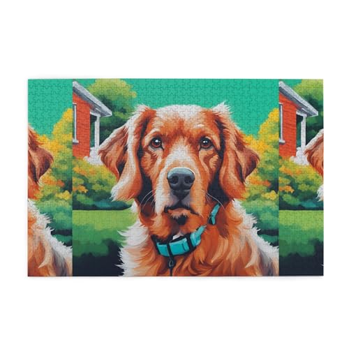 Ein niedlicher Hund, kreative Puzzlekunst, 1.000 Stück personalisierte Foto-Puzzles, sicheres und umweltfreundliches Holz, eine gute Wahl für Geschenke von RoMuKa