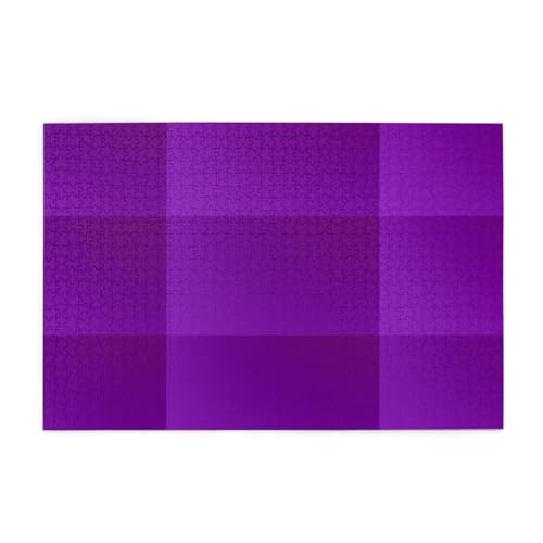 Einfarbige dunkelviolette kreative Puzzlekunst, 1.000 Stück personalisierte Foto-Puzzles, sicheres und umweltfreundliches Holz, eine gute Wahl für Geschenke von RoMuKa