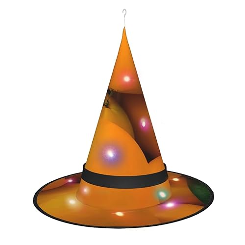 Frische Mangos, einzigartiges leuchtendes Design, um Ihren Halloween-Hexenhut zu beleuchten, LED-Lichtdekoration macht Sie zum Mittelpunkt der Party Spitzhut, 1 Stück von RoMuKa
