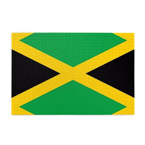 Jamaika-Flagge, kreative Puzzlekunst, 1.000 Stück personalisierte Foto-Puzzles, sicheres und umweltfreundliches Holz, eine gute Wahl für Geschenke von RoMuKa