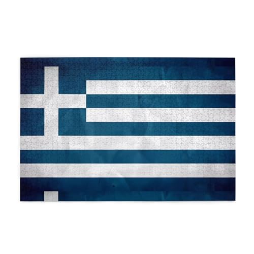 Kreative Puzzle-Kunst, Griechische Flagge, 1.000 Stück personalisierte Foto-Puzzles, sicheres und umweltfreundliches Holz, eine gute Wahl für Geschenke von RoMuKa