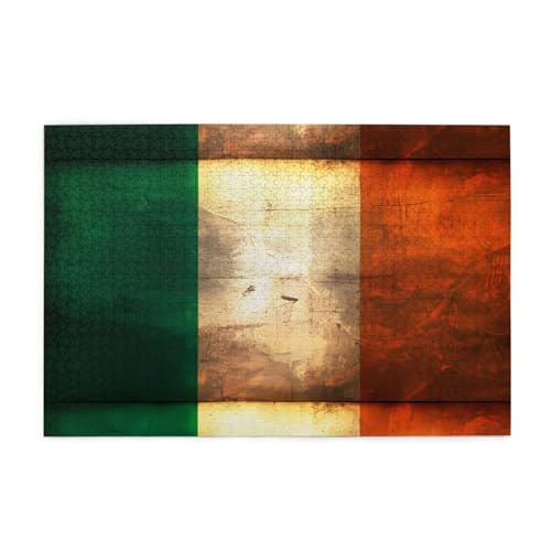 Kreative Puzzlekunst mit irischer Flagge, 1.000 Stück personalisierte Foto-Puzzles, sicheres und umweltfreundliches Holz, eine gute Wahl für Geschenke von RoMuKa