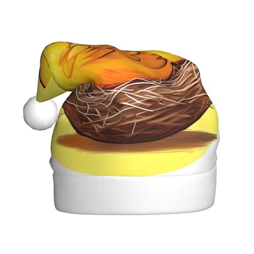 RoMuKa Bird'S Nest Golden Chicken Modische klassische Weihnachtsmütze aus weichem und warmem Stoff, personalisiertes Musterdesign verleiht Ihrem Urlaub eine warme Atmosphäre von RoMuKa
