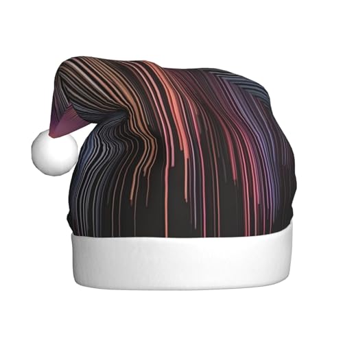 RoMuKa Bunte Regenbogen-Regen-modische klassische Weihnachtsmütze aus weichem und warmem Stoff, personalisiertes Musterdesign verleiht Ihrem Urlaub eine warme Atmosphäre von RoMuKa