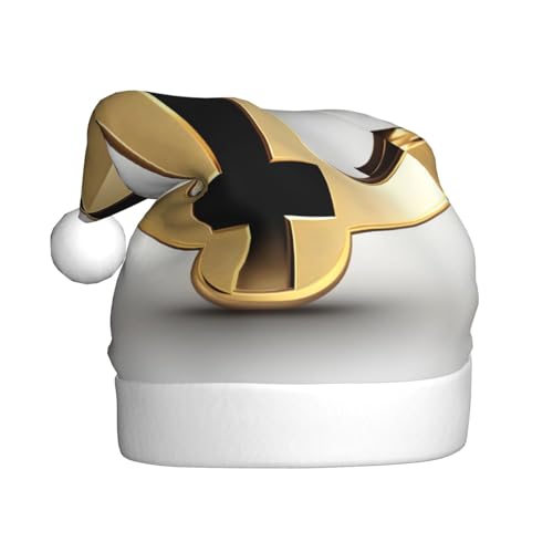 RoMuKa Goldenes Muster, modische klassische Weihnachtsmannmütze aus weichem und warmem Stoff, personalisiertes Musterdesign verleiht Ihrem Urlaub eine warme Atmosphäre von RoMuKa