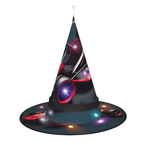 RoMuKa Mini Kart Dazzling Led Witch Hat Be The Center Of Your Halloween Party Halloween Pointed Hat Hat Halloween Decorative Hat Led Glowing Hat von RoMuKa