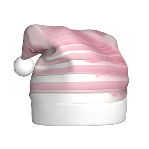 RoMuKa Rosa Kirschblüten-Treppe, modische klassische Weihnachtsmannmütze aus weichem und warmem Stoff, personalisiertes Musterdesign verleiht Ihrem Urlaub eine warme Atmosphäre von RoMuKa