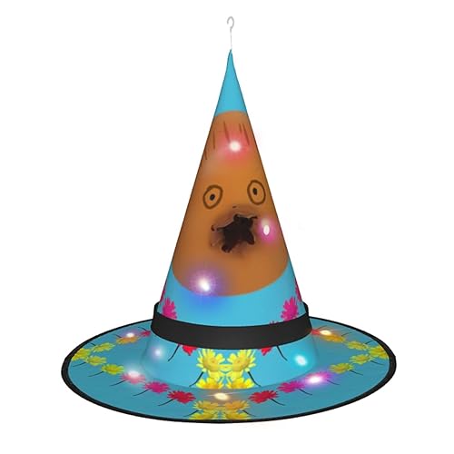 RoMuKa Schillernder Granatapfel-Hexenhut Seien Sie der Mittelpunkt Ihrer Halloween-Party, Halloween, spitzer Hut, Halloween-dekorativer Hut, LED-Leuchtender Hut von RoMuKa