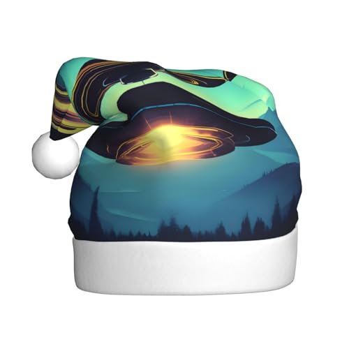 RoMuKa Spacecraft Descend Modische klassische Weihnachtsmütze aus weichem und warmem Stoff, personalisiertes Musterdesign verleiht Ihrem Urlaub eine warme Atmosphäre von RoMuKa