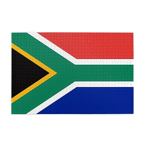 Südafrika-Flagge, kreative Puzzlekunst, 1.000 Stück personalisierte Foto-Puzzles, sicheres und umweltfreundliches Holz, eine gute Wahl für Geschenke von RoMuKa