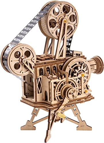 RoWood 3D Puzzle Vitascope Modellbau aus Holz mit Handkurbel- DIY Filmprojektor Holzpuzzle Bausatz Modellbausatz für Erwachsene - Geschenke zum Geburtstag und Weinachten von RoWood