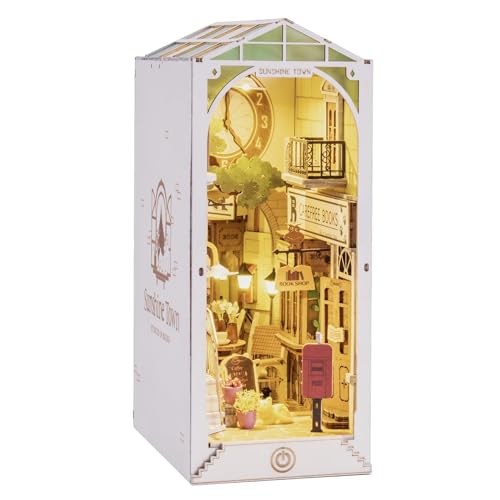 ROWOOD DIY Book Nook Kit | 3D Puzzle Buchstützen aus Holz | DIY Booknook Miniatur Haus Kit | Holzpuzzle Modellbausatz für Erwachsene und Kinder - Sunshine Town ROWOOD DIY Book Nook Kit | 3D Puzzle Buchstützen aus Holz | DIY Booknook Miniatur Haus Kit | Holzpuzzle Modellbausatz für Erwachsene und Kinder - Sunshine Town von rowood