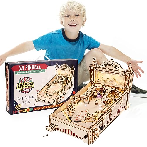 RoWood 3D Puzzle Flipperautomat aus Holz | DIY Tischflipper Modellbau Pinball Modellbausatz für Erwachsene | Komplexer Holzpuzzle Flipper Spielautomaten Geschenk RoWood 3D Puzzle Flipperautomat aus Holz | DIY Tischflipper Modellbau Pinball Modellbausatz für Erwachsene | Komplexer Holzpuzzle Flipper Spielautomaten Geschenk von rowood