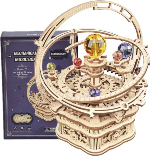 RoWood 3D Puzzle Sternennacht Spieluhr aus Holz mit Zahnradantrieb, DIY Holzpuzzle Modellbausatz Bastelsets für Erwachsene, Geschenk zum Geburtstag/Weihnachten RoWood 3D Puzzle Sternennacht Spieluhr aus Holz mit Zahnradantrieb, DIY Holzpuzzle Modellbausatz Bastelsets für Erwachsene, Geschenk zum Geburtstag/Weihnachten von rowood