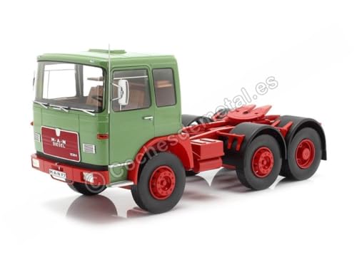 Road Kings 1972 LKW M.A.N. 16304 (F7) Drei Achsen Grün-Rot 1:18 180052 von Road Kings