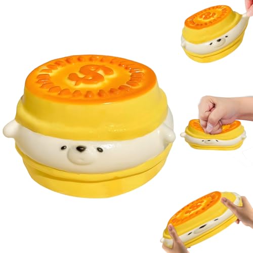 Squeeze Spielzeug,Roadloo Stressabbau Spielzeug Keks Squishy Goldmünzen Hundekekse Anti Stress Spielzeu Flauschige Sensorische Spielzeug Anti Stress Spielzeug zum Konzentrieren Angst Relief von RoadLoo