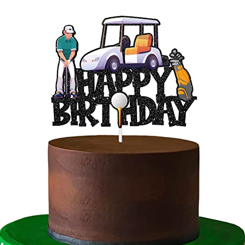 RoadSea Golf Happy Birthday Tortenaufsatz – Sport Geburtstag Party Kuchen Zubehör – Golf Enthusiast Geburtstag Party Dekorationen – Mehrfarbig Schwarz Glitzer RoadSea Golf Happy Birthday Tortenaufsatz – Sport Geburtstag Party Kuchen Zubehör – Golf Enthusiast Geburtstag Party Dekorationen – Mehrfarbig Schwarz Glitzer von RoadSea