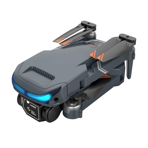 1 Set Faltbare Drohne mit 4K-Pixel-WiFi-Dual-HD-kompatibler Kamera, Luftbilddrohne mit bürstenlosem Motor, RC-Quadcopter für Erwachsene, Anfänger und Kinder Dark Gray von Roadoor