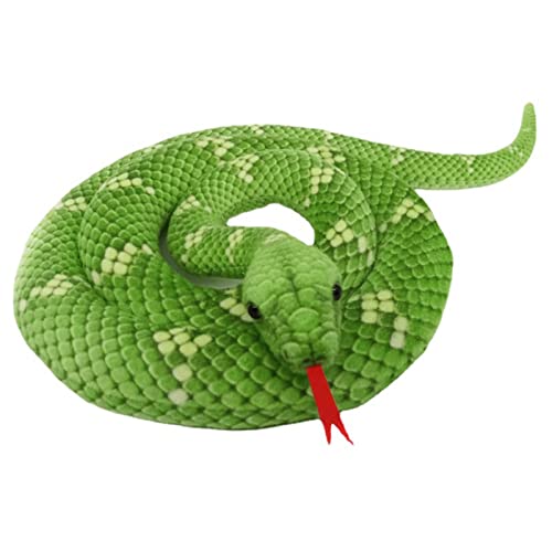 190/280cm Python-Plüsch tier, realistische Anaconda-Stuff-Schlangen puppen, weiche Riesen schlangen puppe, lustige Foto-Requisiten-Spoof-Trick-Spielzeug, Schlangen-Plüsch tier Heim dekoration Grün von Roadoor