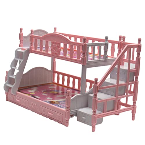 Baby Puppenbett Kunststoff Realistische Puppenhaus Möbel für Puppenhaus, Puppenbett Lange Lebensdauer 20,3 cm Puppe Etagenbett, Baby Puppenzubehör für Mädchen Rosa Baby Puppenbett Kunststoff Realistische Puppenhaus Möbel für Puppenhaus, Puppenbett Lange Lebensdauer 20,3 cm Puppe Etagenbett, Baby Puppenzubehör für Mädchen Rosa von Roadoor