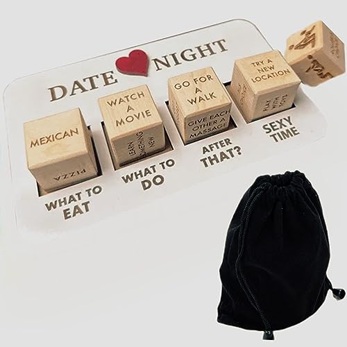 Date-Night-Würfel für Paare, Jahrestag, Hochzeit, Geschenke für Frauen und Männer, Entscheidungswürfel, Paarwürfel, lustige Würfelspielwürfel, Neuheitsgeschenk für ihn, sie von Roadoor