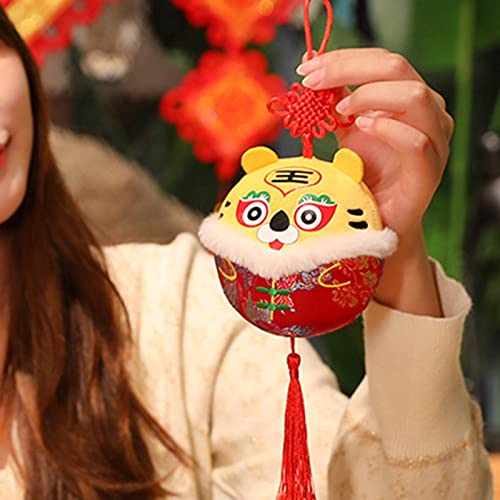 Gefüllte Tier Plüsch Chinesische Zodiac Tiger Maskottchen Puppe Gefüllte Spielzeug Festliche Sammlung Neues Jahr Geschenk Desktop Anhänger Plüschtier Puppe Für Kinder Plüschereien und Geschenk von Roadoor