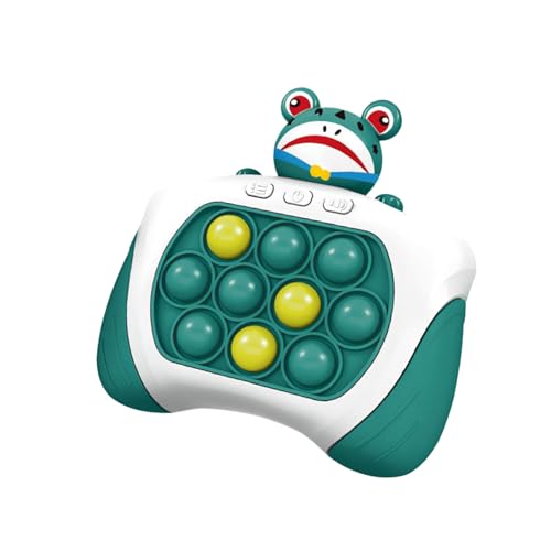 Roadoor Glühendes Handheld-Leuchtspiel, Panda-Dekor, schnelles Push-Dekompressionsspielzeug für Kinder, schnelles Push-Blasenspiel, Geburtstagsgeschenk Frosch von Roadoor