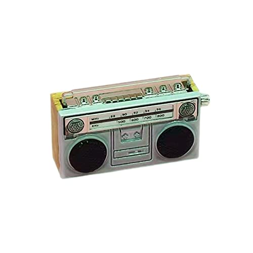 Spielzeug Radio für 1/12 Verhältnis Puppenhaus-DIY Puppen Haus Mini Retro Radio für Dekoration Farbe aus Holz 1 Packung von Roadoor