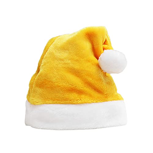 Weihnachtsmütze, Weihnachtsmütze, rote Mütze, Plüsch, weich, bequem, lebendige Farben, Weihnachtsmütze, Festival-Dekoration, Weihnachts-Party-Kleid, Dekorationen für Kinder und Erwachsene – Gelb Weihnachtsmütze, Weihnachtsmütze, rote Mütze, Plüsch, weich, bequem, lebendige Farben, Weihnachtsmütze, Festival-Dekoration, Weihnachts-Party-Kleid, Dekorationen für Kinder und Erwachsene – Gelb von Roadoor